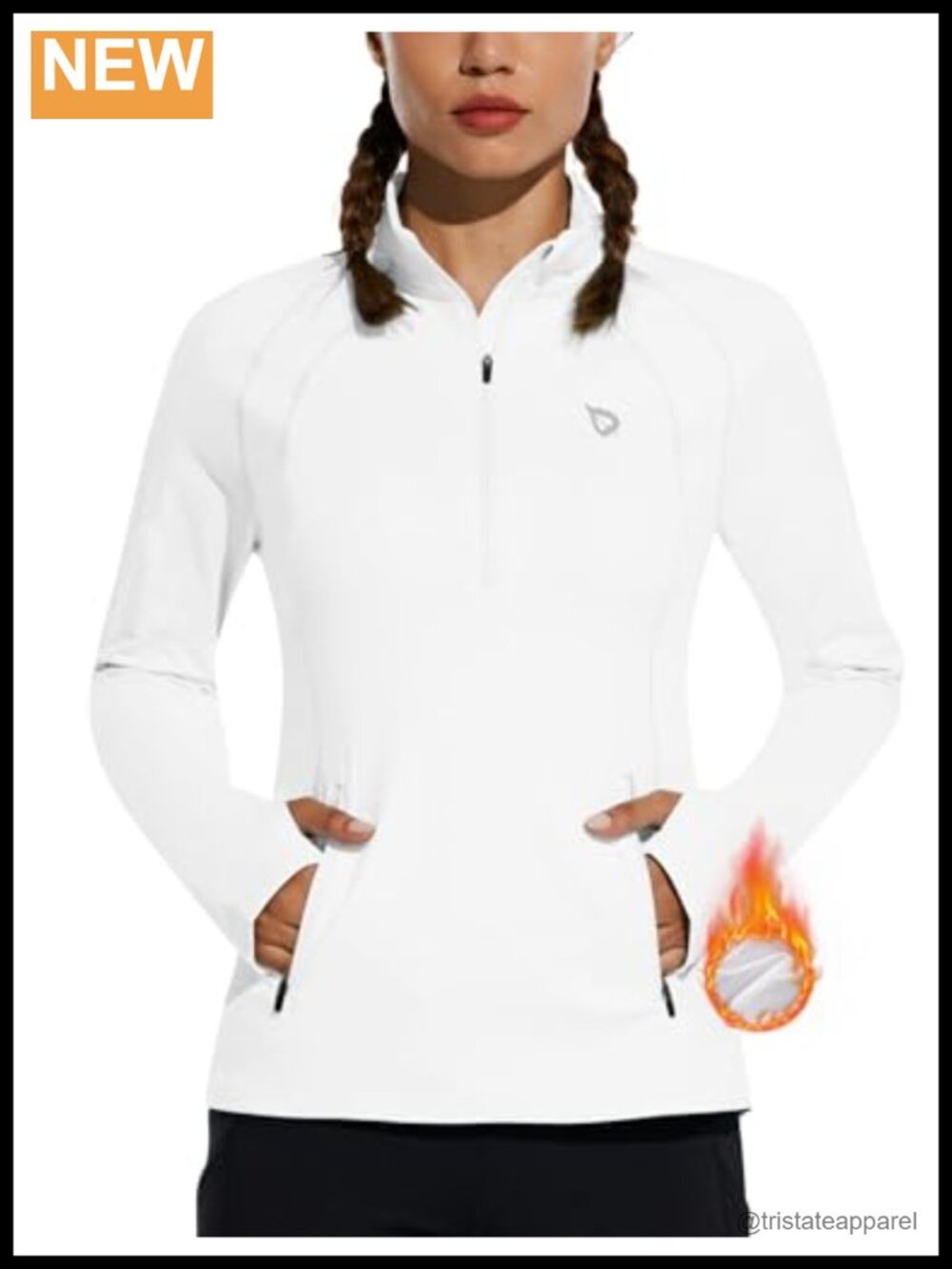 Fleece Running Jacket Half-Zip Pullover Thermal Cold Weather Athletic